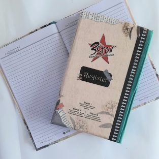 3STAR 400 Page Register  (Qtec Paper) size 12.3x8 inch