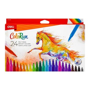 DELI Felt Tip Coloring Pens 24pcs