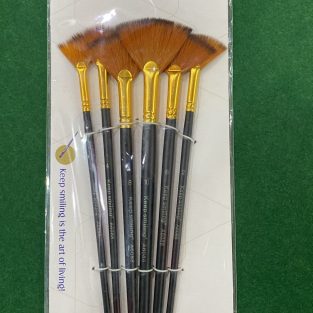 Elite Craft Keep Smiling Fan Brushes Pack of 6
