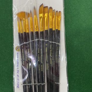 Keep Smiling Mixed Artist Brushes Pack of 12