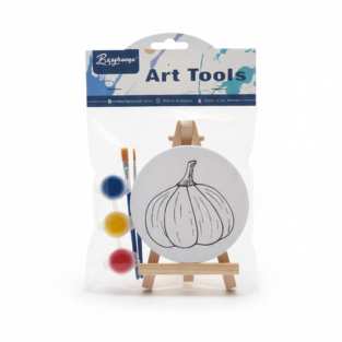 Small Canvas with Easel & Colors Rounded