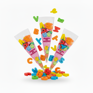 Alphabetic Eraser in Cone Shaped Box (Total 26pcs)