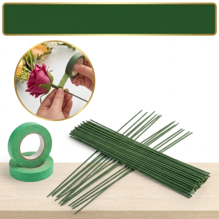 Premium Floral Stem Wire / Sticks Pack of 10 Sticks - High Quality Flexible Floral Wire for Flower Arrangements